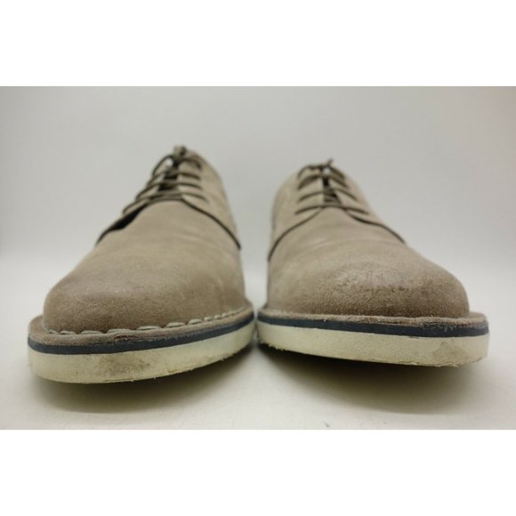 Steve Madden Madrid 846 Beige Suede Lace Up Oxfords Shoes Men\'s 9.5